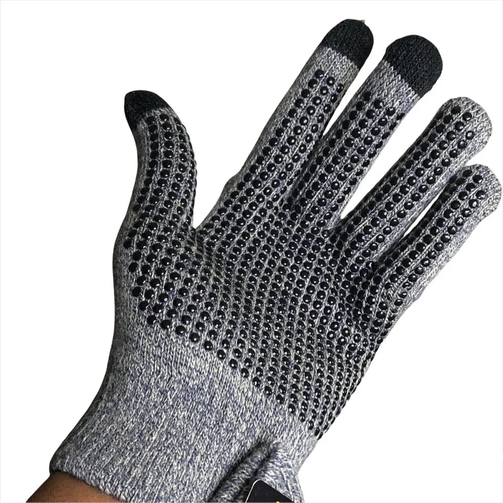Gloves Greyish/Blue Anti-Skid Gloves Mobile /Everyday Winter Gloves